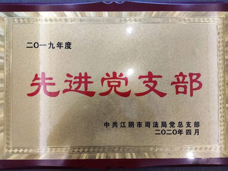 瀛优所荣获2019年度党支部先进单位称号